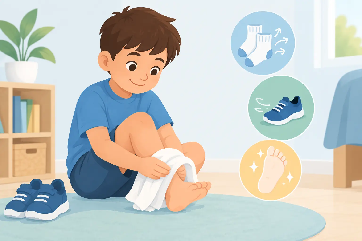 How to Manage Sweaty Feet in Children Safely