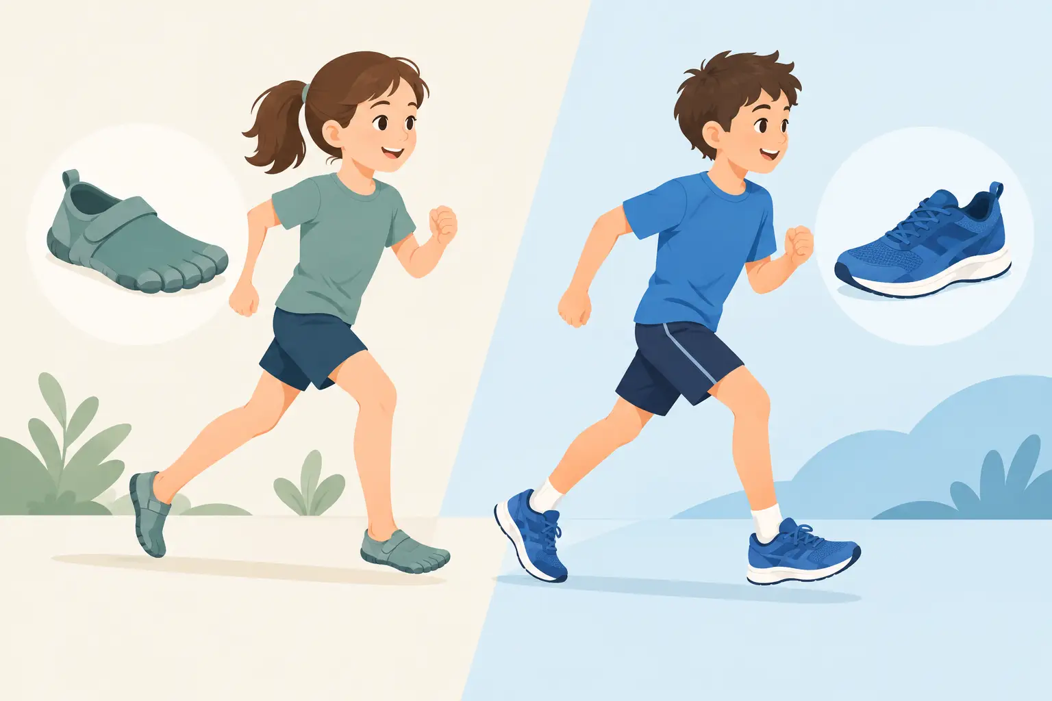Barefoot Shoes Versus Runners for Children